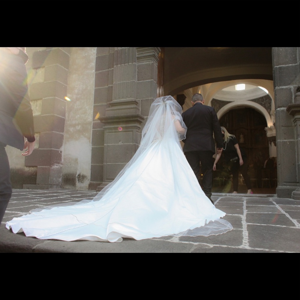 Ivory Wedding Gown with detachable half skirt - Picture 5 of 8